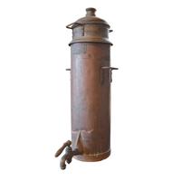 A Copper and Iron Vessel, Lisotto Grappa Distillery 11" W x 14" D x 32" H — Italy, 20th Century