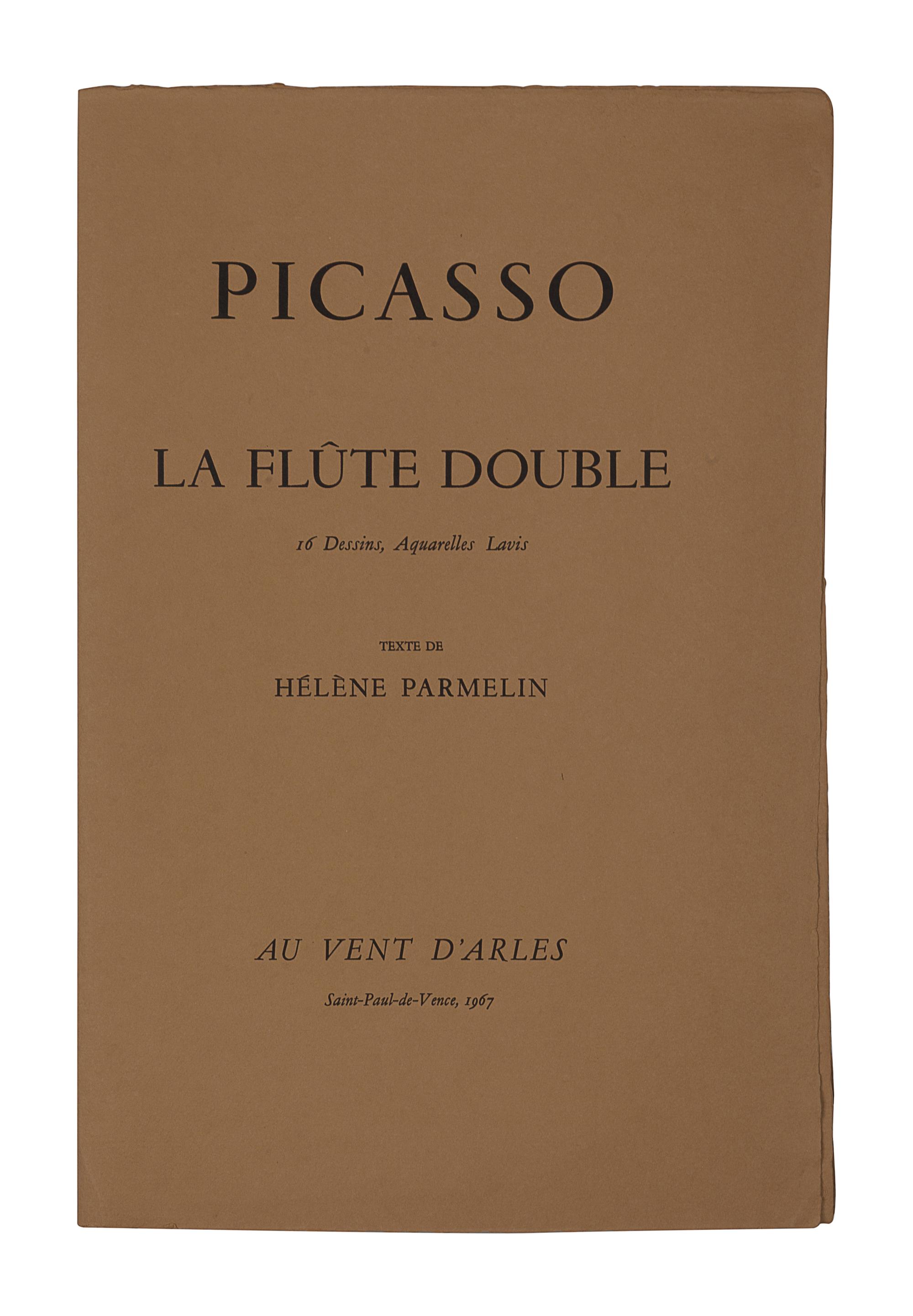 La Flute Double (incomplete portfolio of 14 prints housed in original cloth clamshell box with text by Helene Parmelin)