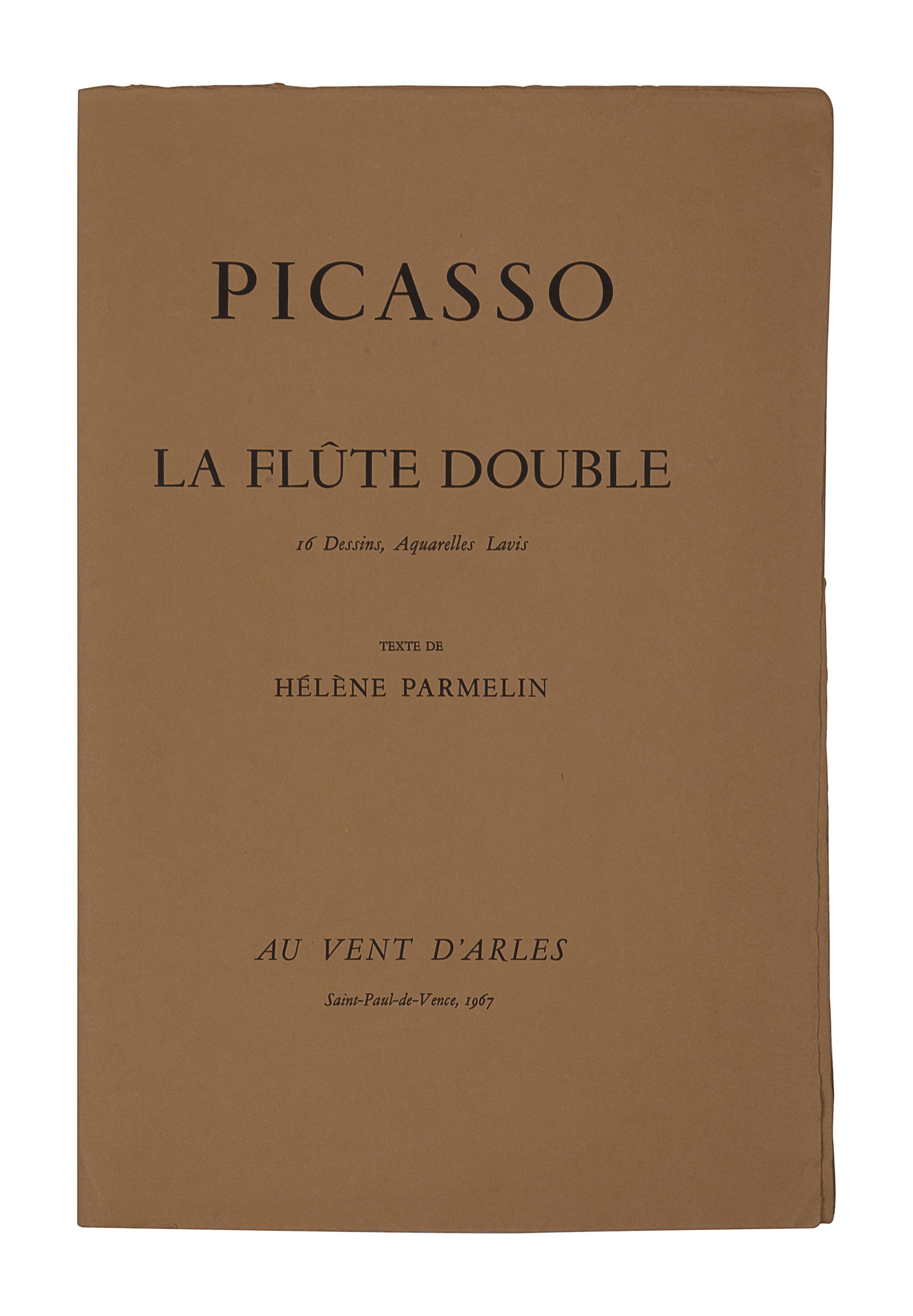 La Flute Double (incomplete portfolio of 14 prints housed in original cloth clamshell box with text by Helene Parmelin)