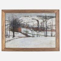 Frederick R. Wagner (American, 1864-1940) Factory in the Snow