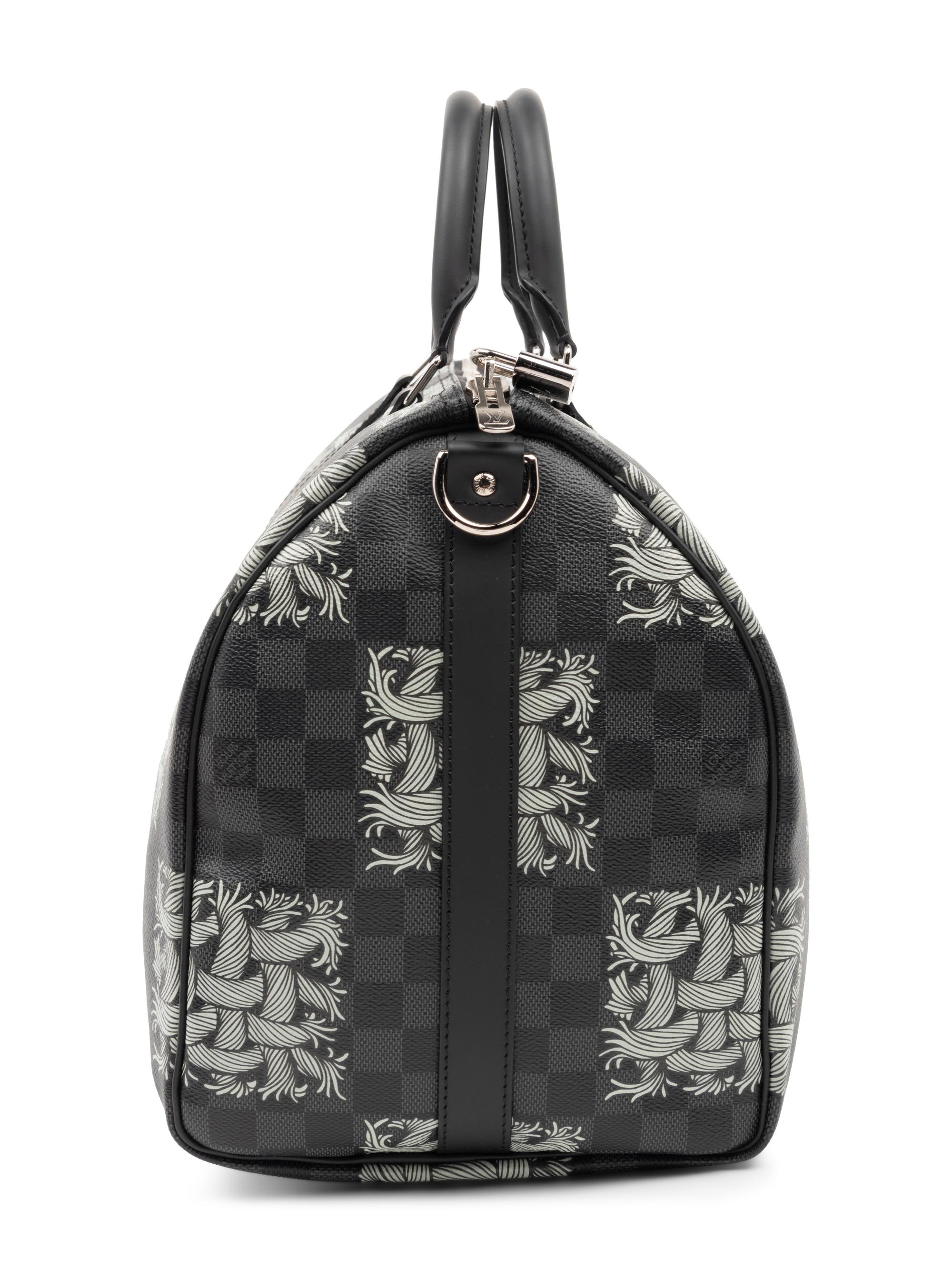 Louis Vuitton Limited Edition Keepall Bandoulière 45 in Damier Graphite, Rope, Christopher Nemeth, Fall Winter 2015-2016