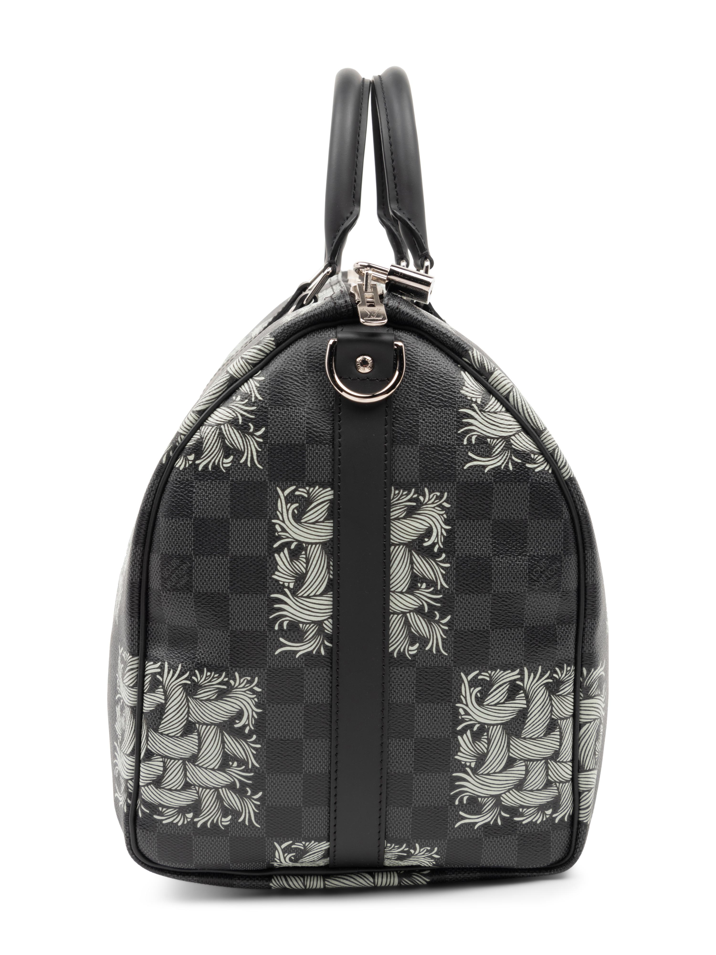 Louis Vuitton Limited Edition Keepall Bandoulière 45 in Damier Graphite, Rope, Christopher Nemeth, Fall Winter 2015-2016