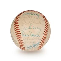 A 1976 New York Yankees Team Signed Autograph Baseball Including Thurman Munson and Billy Martin (Beckett Authentication Services Letter BAS Certified)