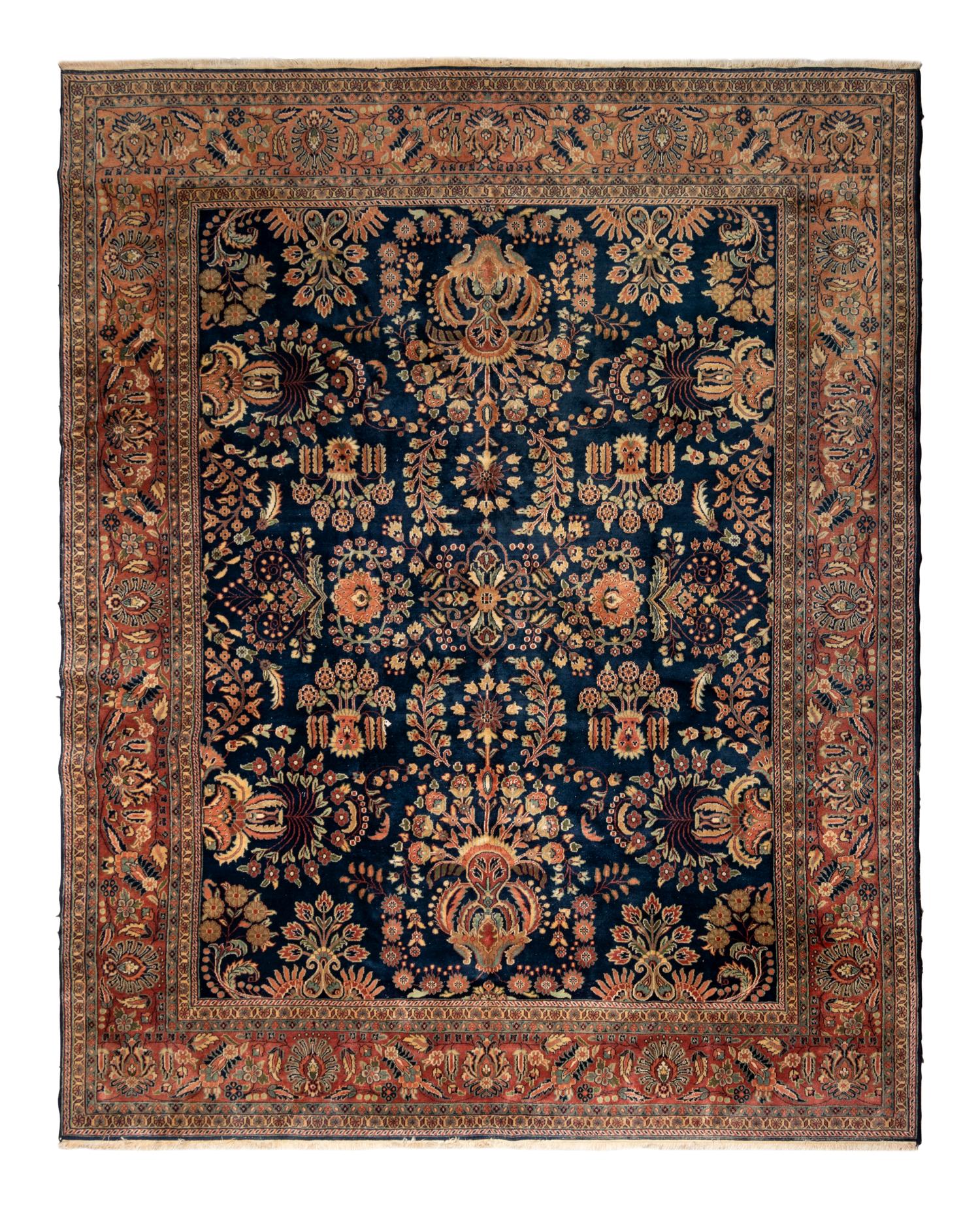 An Indo Mohajeran Sarouk Wool Rug