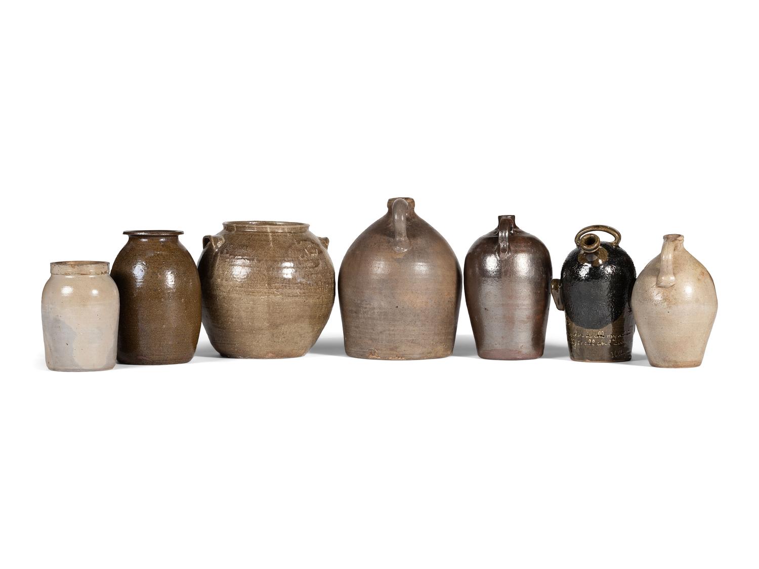 Seven Stoneware Vessels