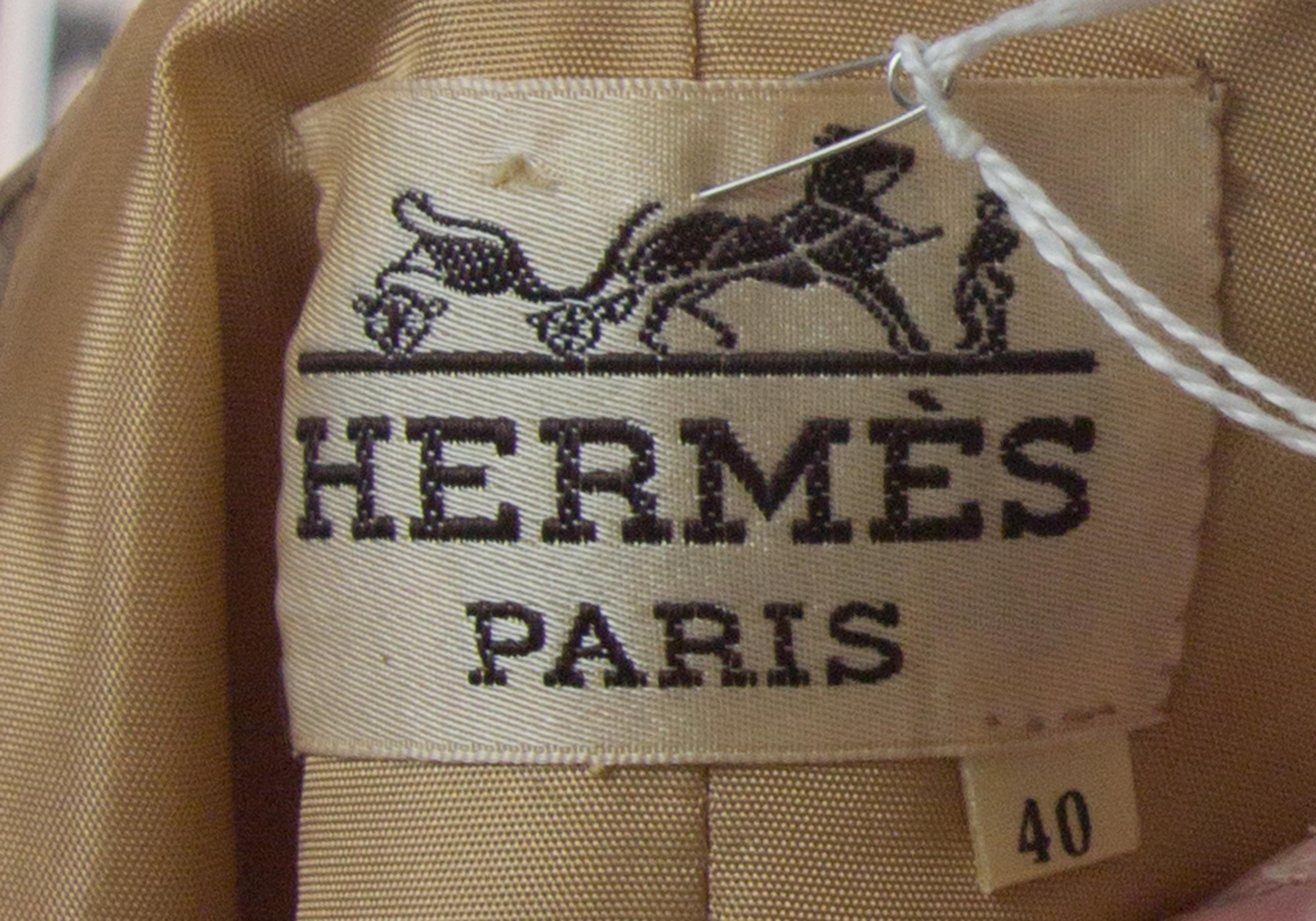 An Hermes Camel Wool Wrap Skirt, Size 40.