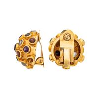 YELLOW GOLD AND MULTIGEM 'SPUTNIK' DEMI PARURE