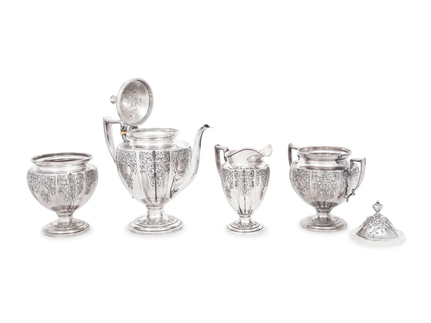 An American Silver Four-Piece Tea Service