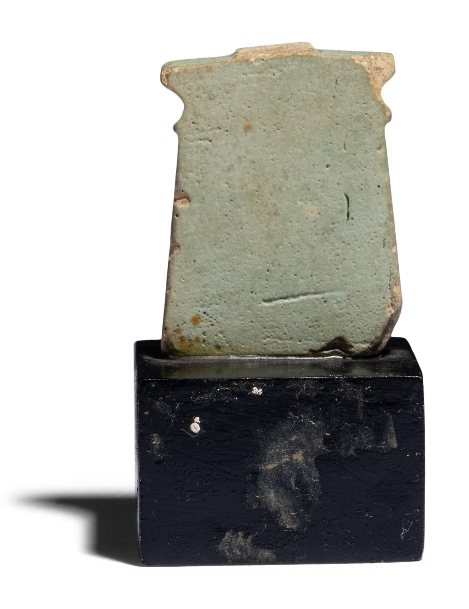 An Egyptian Faience Plaque with Apis Bull