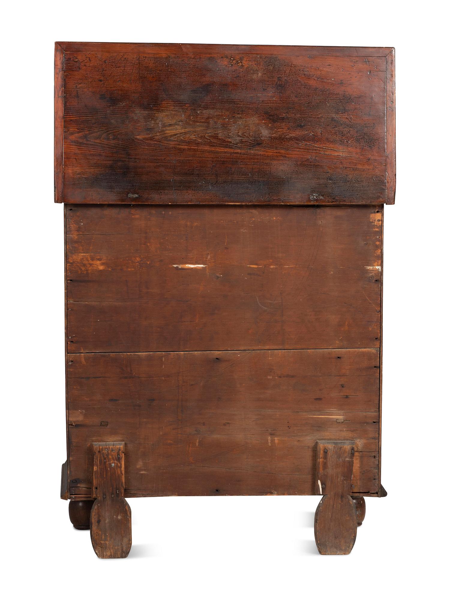 A William and Mary Stained Pine Two-Drawer Blanket Chest