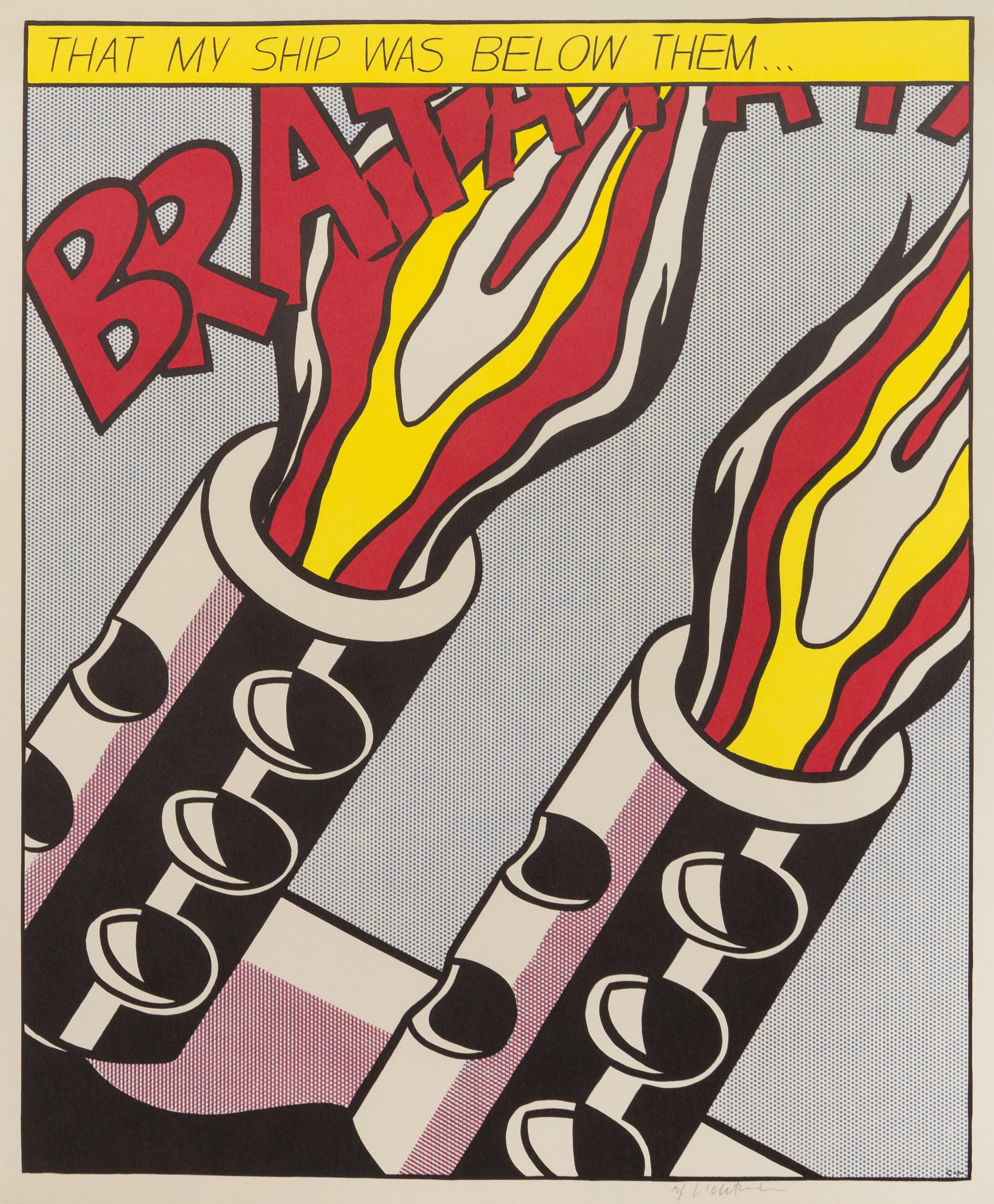 Roy Lichtenstein, (American, 1923–1997), As I Opened Fire (triptych), 1966