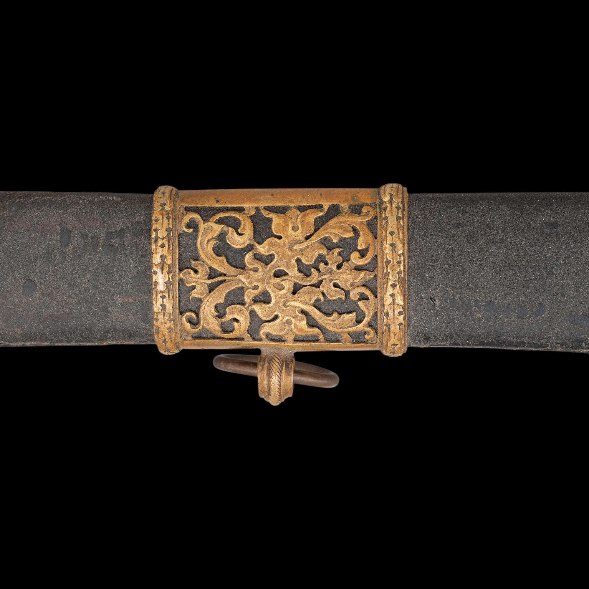 Cased Damascus Bladed Import 1850 Staff & Field Officers Sword Presented to Capt. (Major) William Wood - 9th NY Heavy Artillery with Belt and Sash