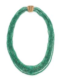 CELLINO, MULTISTRAND EMERALD BEAD NECKLACE