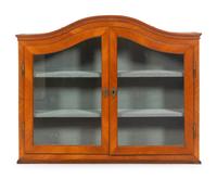 A German or Austrian Fruitwood Hanging Vitrine Cabinet