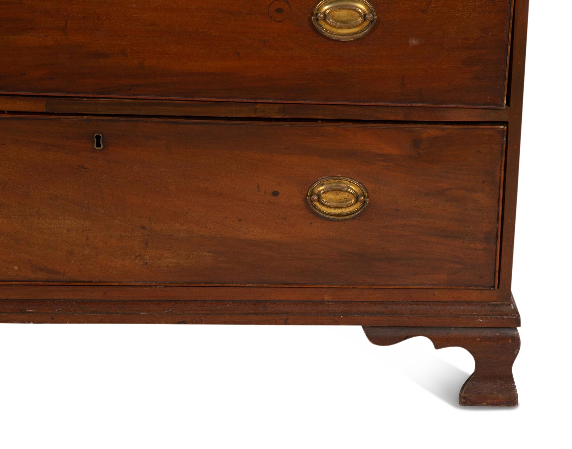 A George III Walnut Secretary Bookcase