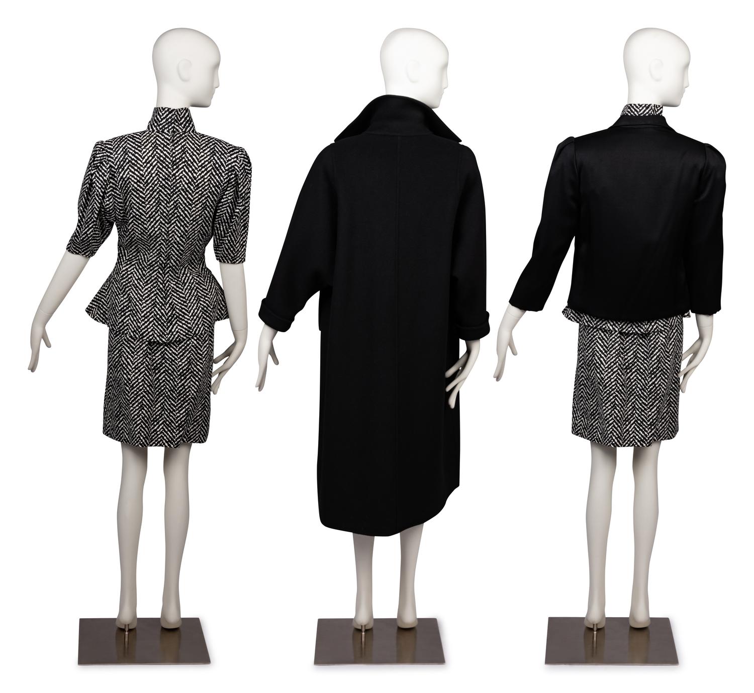 Three La Mendola Garments: Dress, Jacket, Coat, 1980s