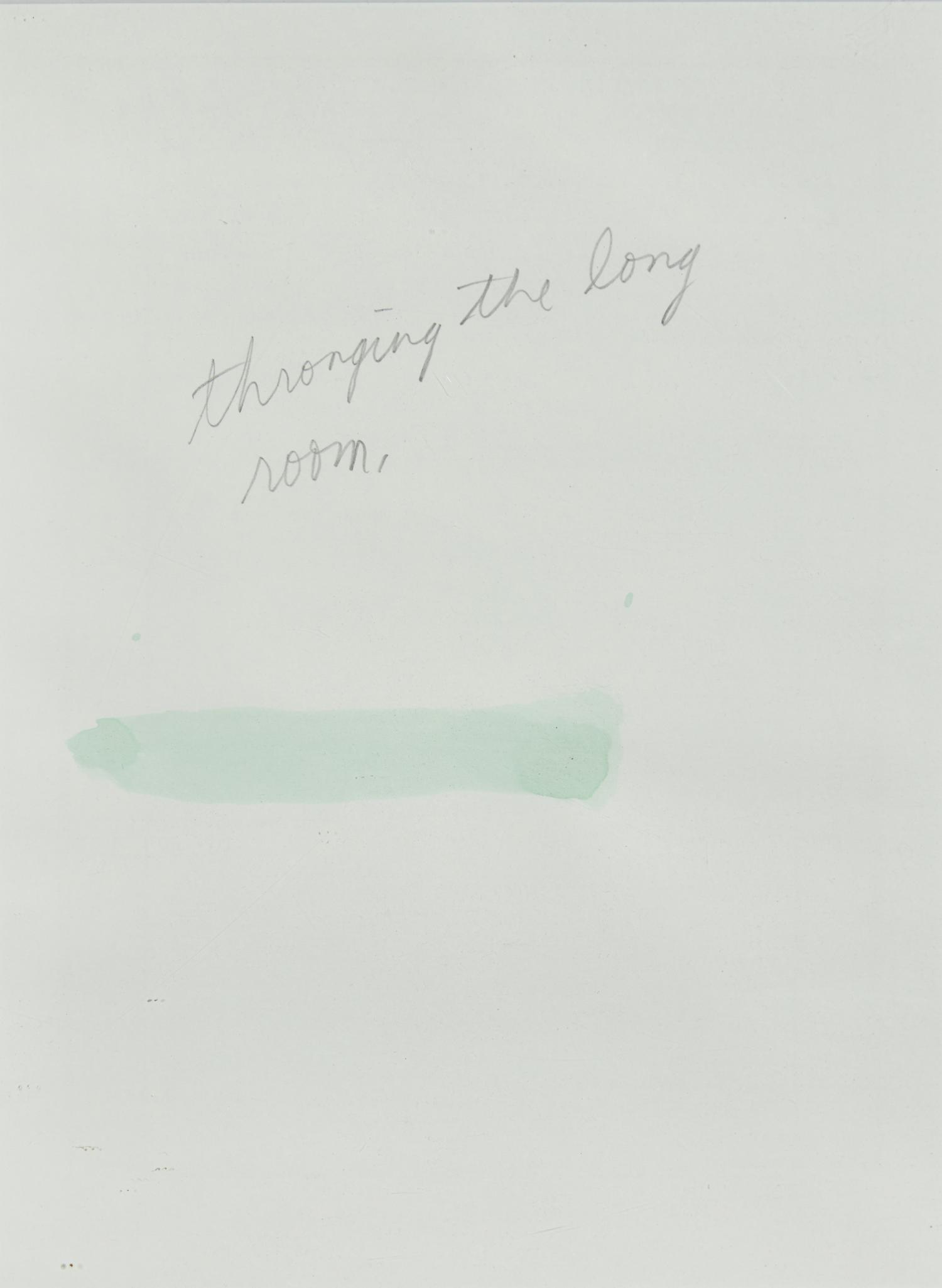 Thronging the Long Room (with another drawing verso)