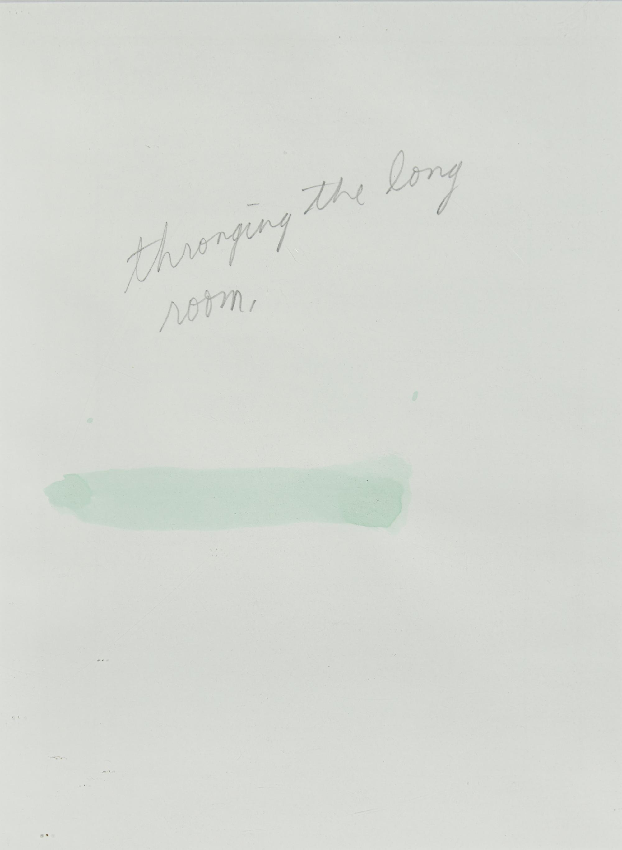 Thronging the Long Room (with another drawing verso)