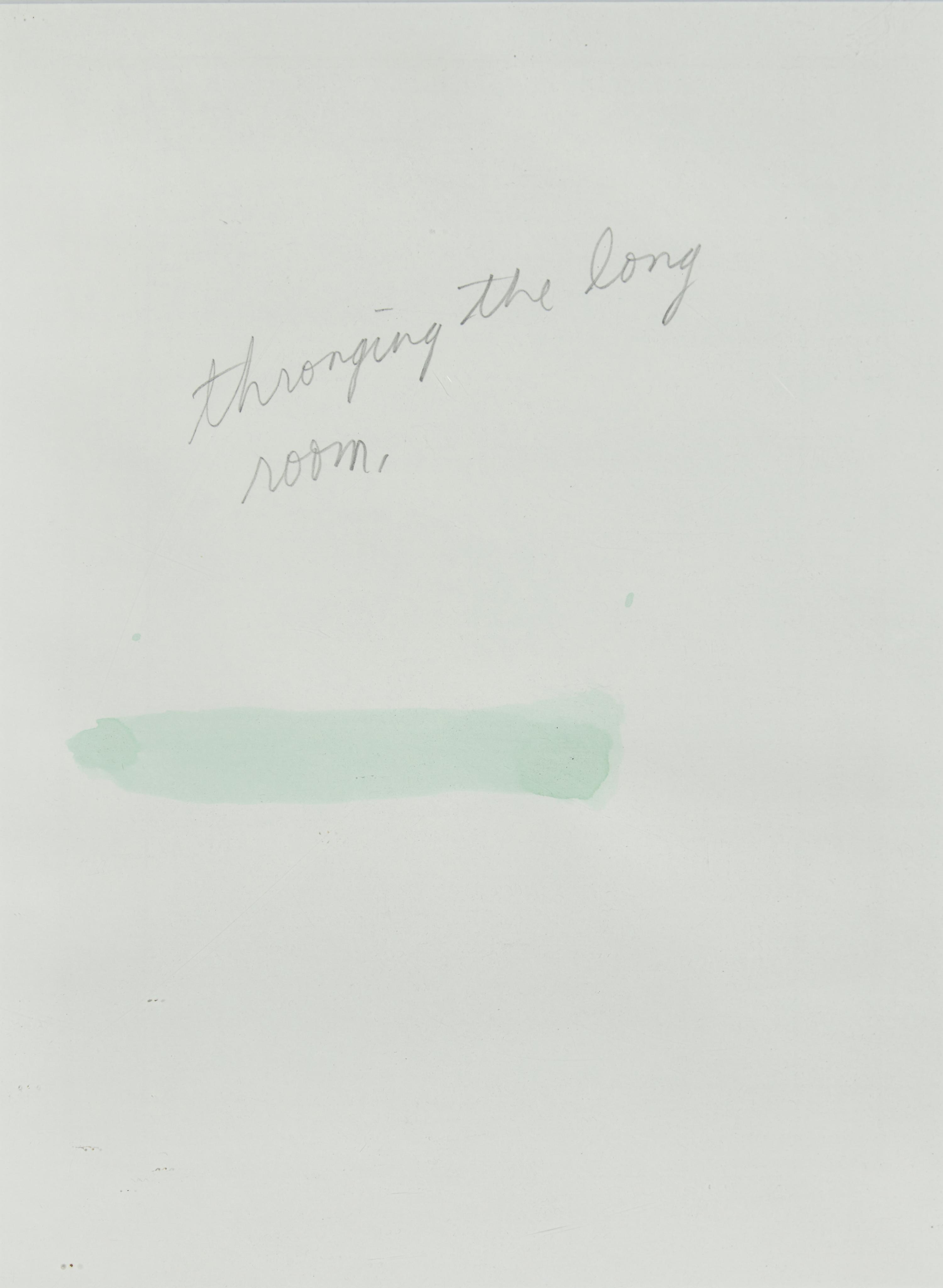 Thronging the Long Room (with another drawing verso)