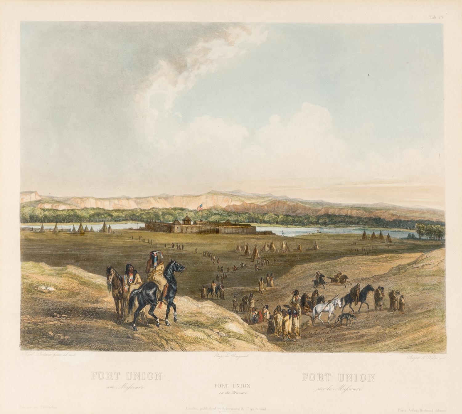 BODMER, Karl (1809-1893), artist. ACKERMAN & Co., publisher. Fort Union on the Missouri.