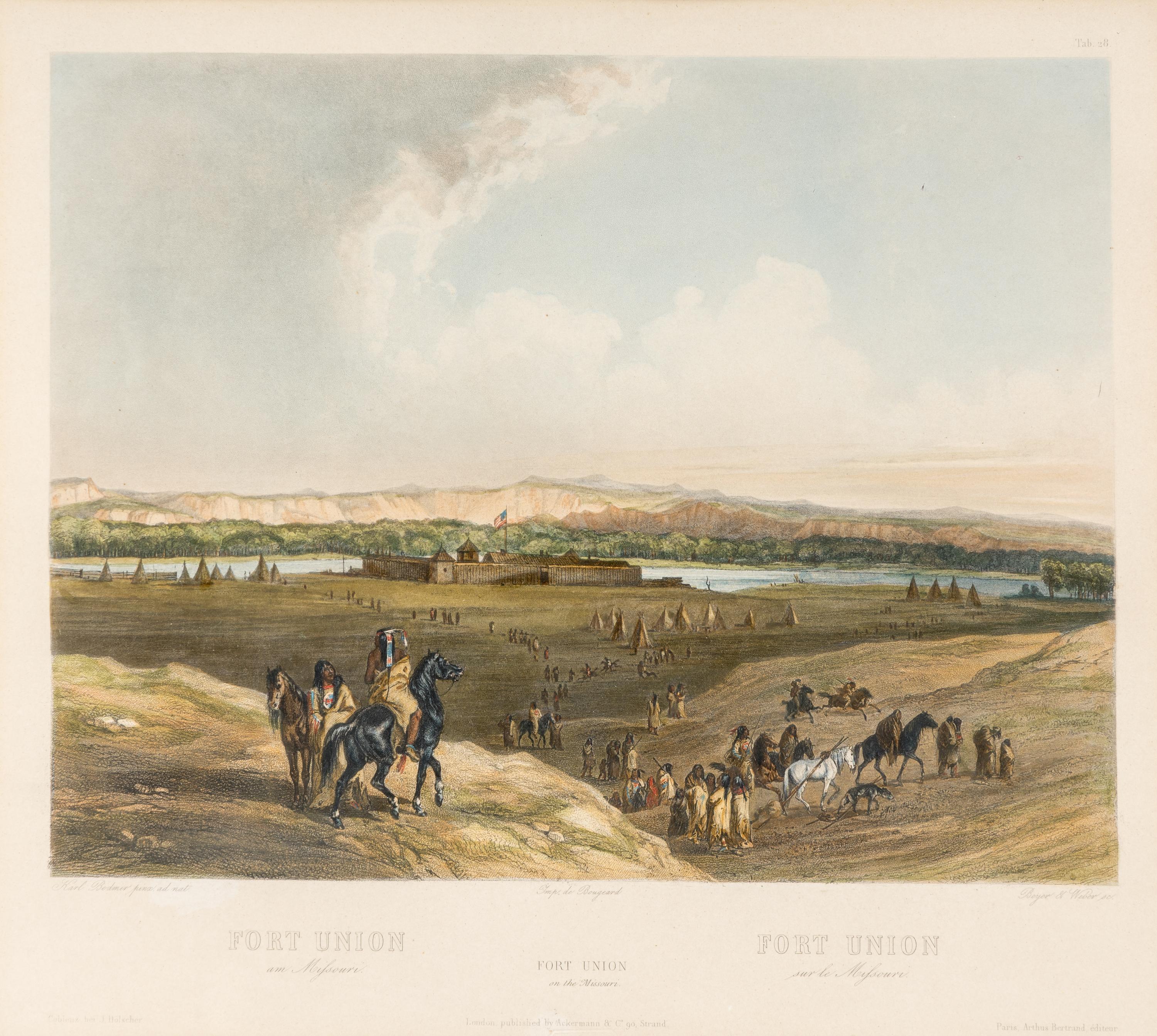 BODMER, Karl (1809-1893), artist. ACKERMAN & Co., publisher. Fort Union on the Missouri.
