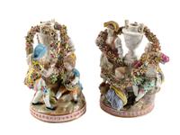 A Pair of German Porcelain Figural Groups — 19TH CENTURY