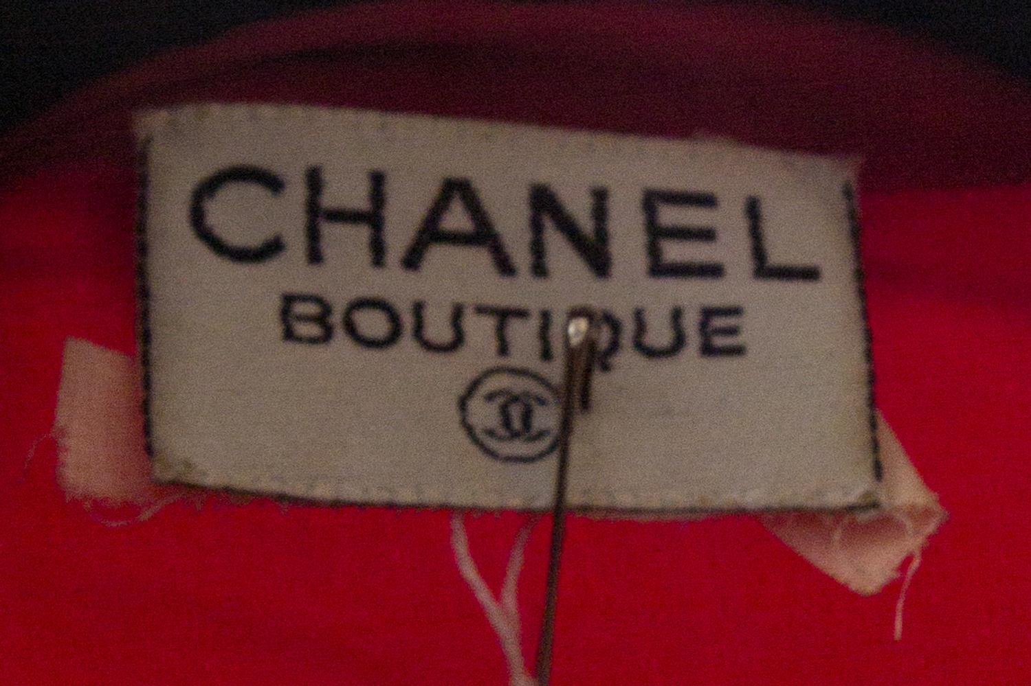 A Chanel Red Silk Blouse,