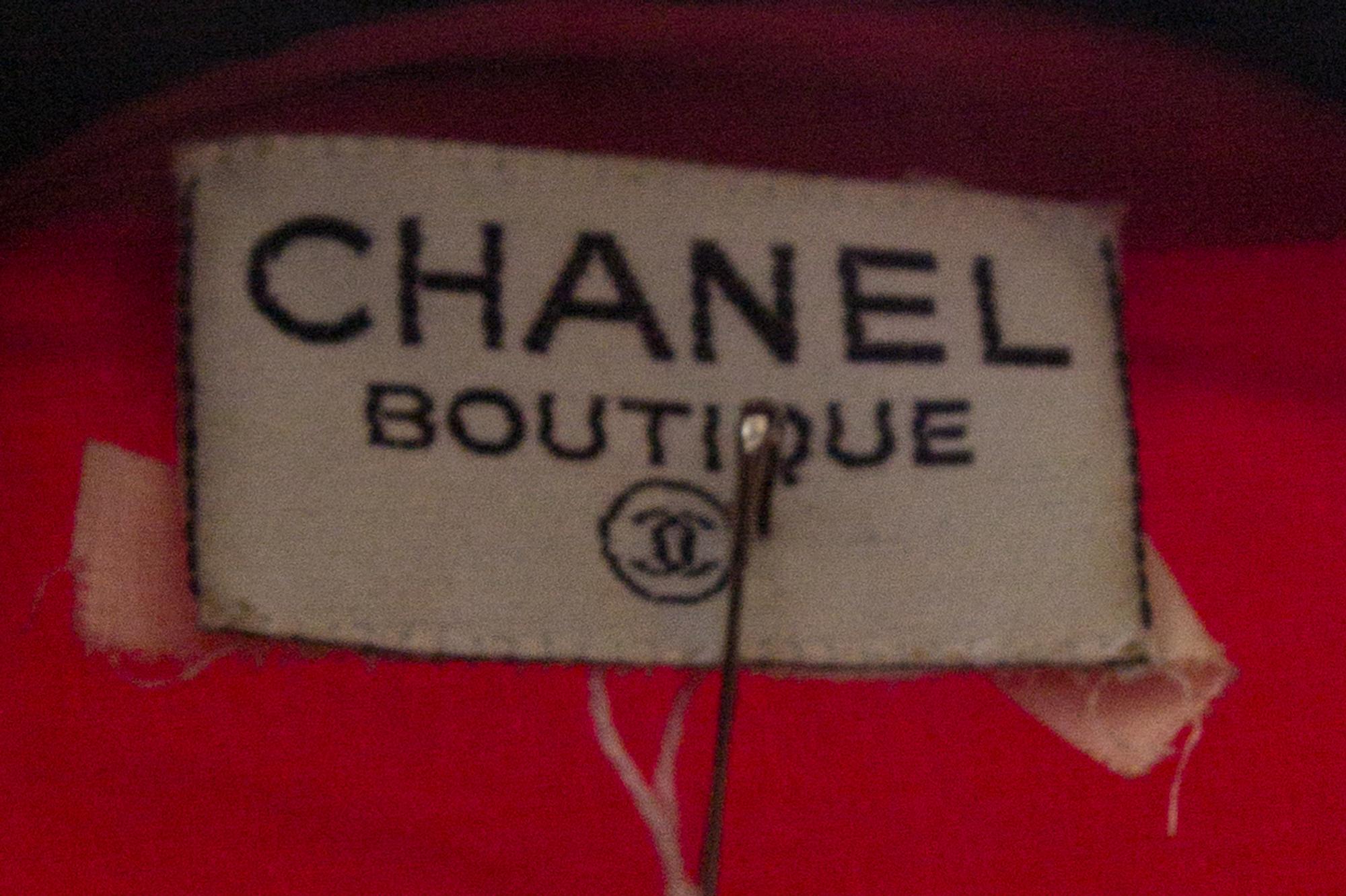 A Chanel Red Silk Blouse,