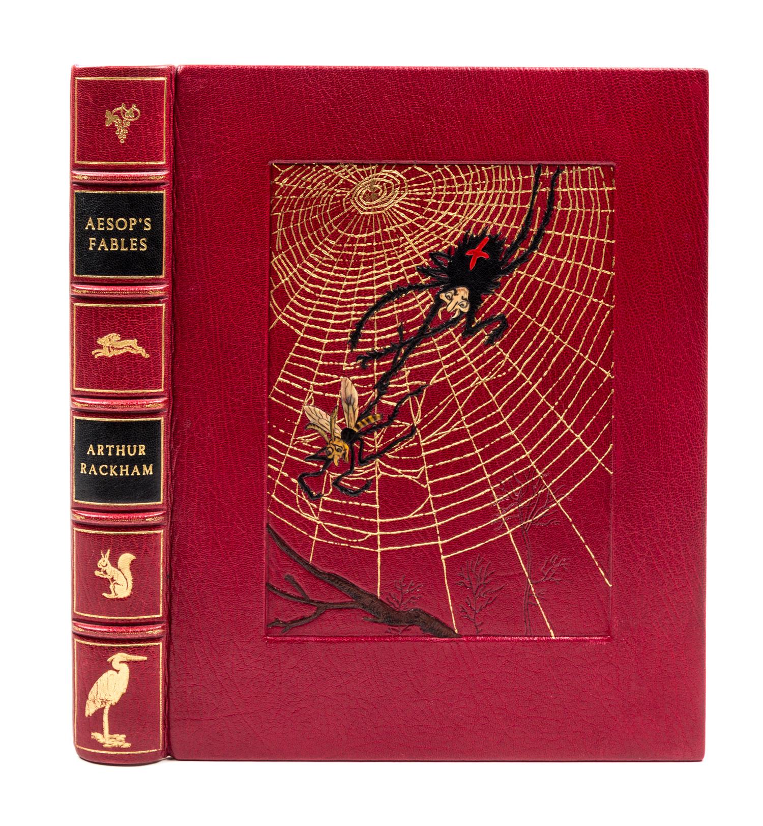 (WEITZ-COLEMAN; RACKHAM, ARTHUR) AESOP. Aesop's Fables. London, 1912. Finely bound by Herbie Weitz. Limited edition, signed.