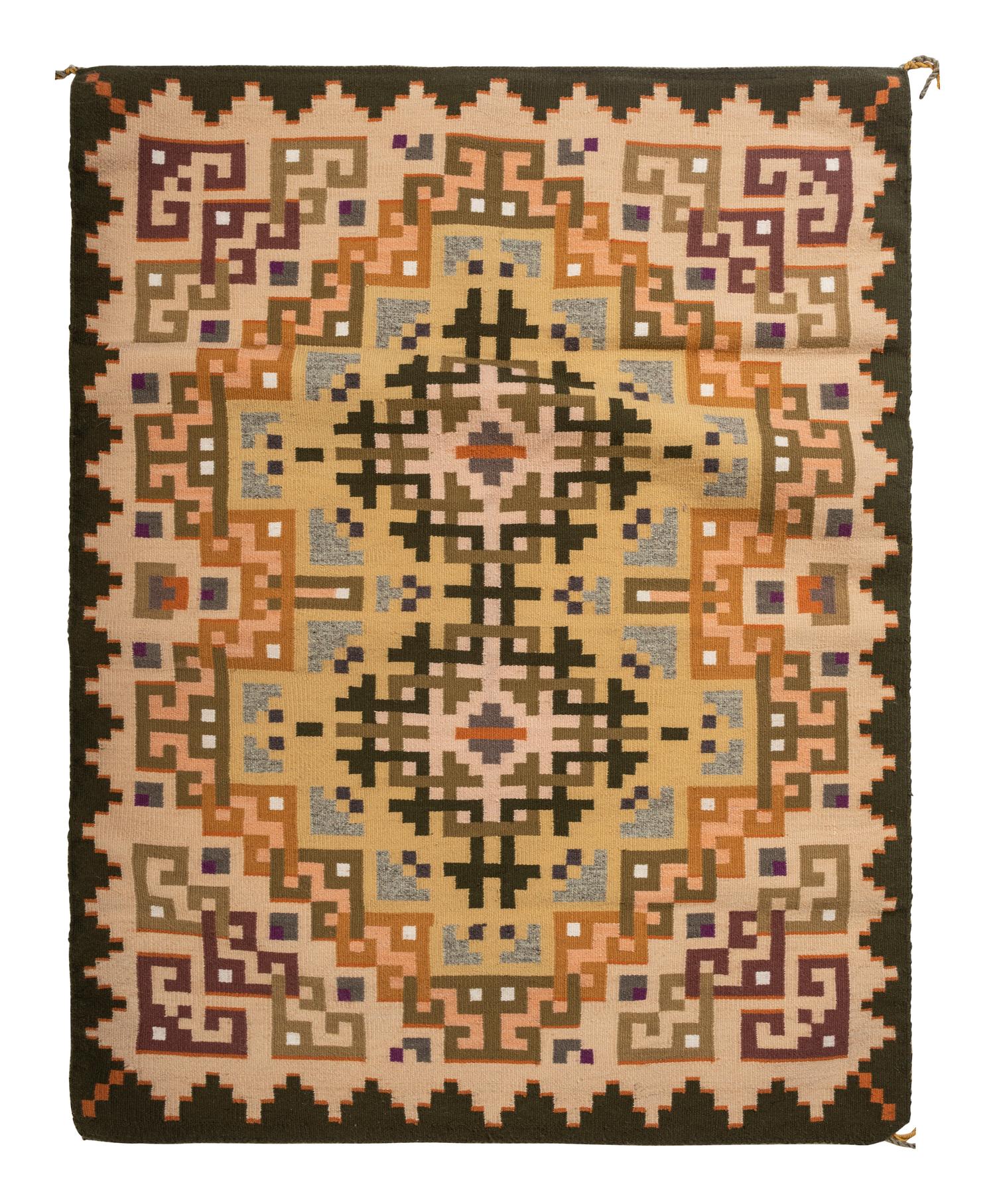 Navajo Two Grey Hills Pattern Weaving / Rug