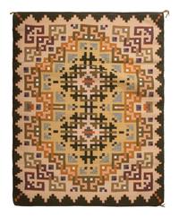 Navajo Two Grey Hills Pattern Weaving / Rug