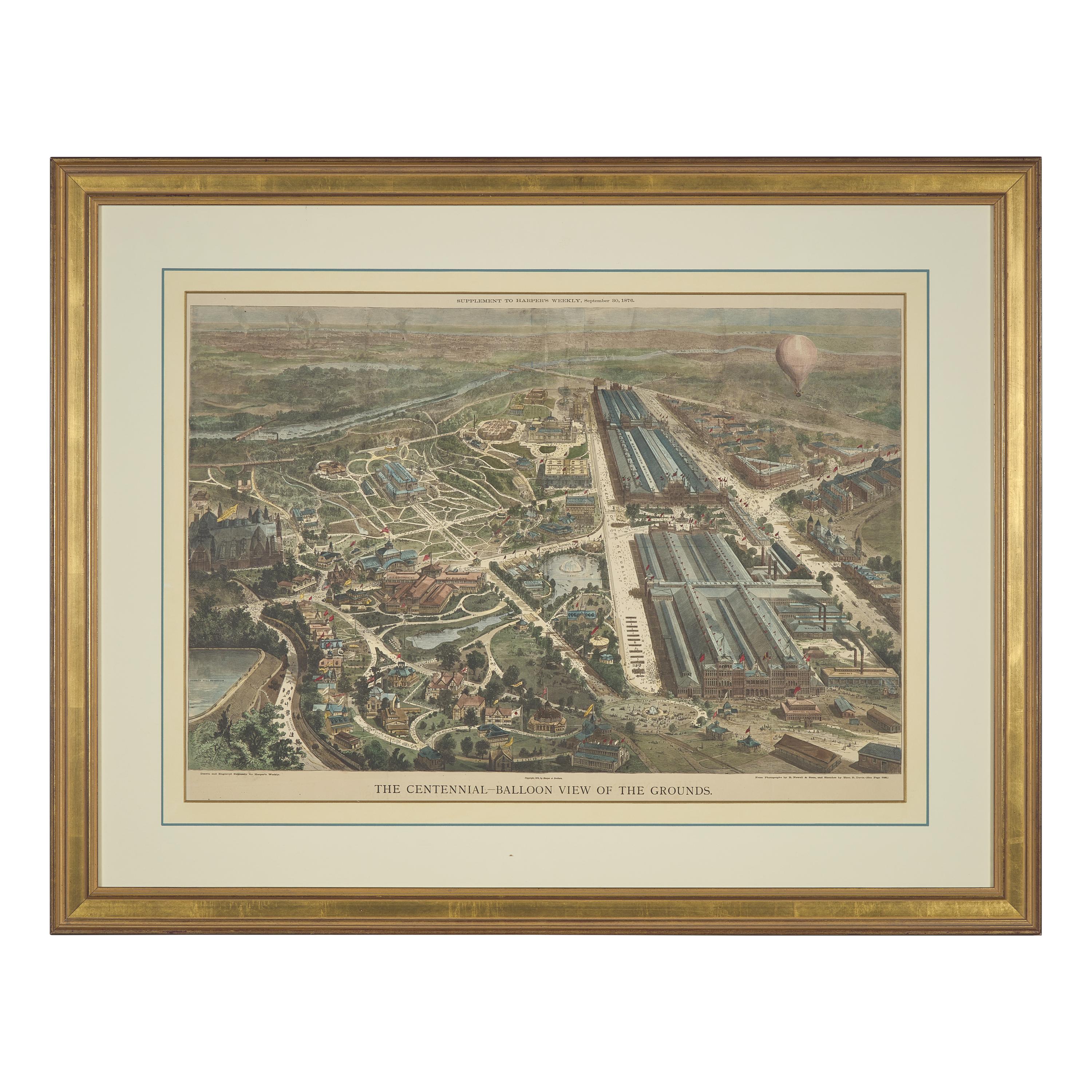 [Philadelphia] The Centennial-Balloon View of the Grounds