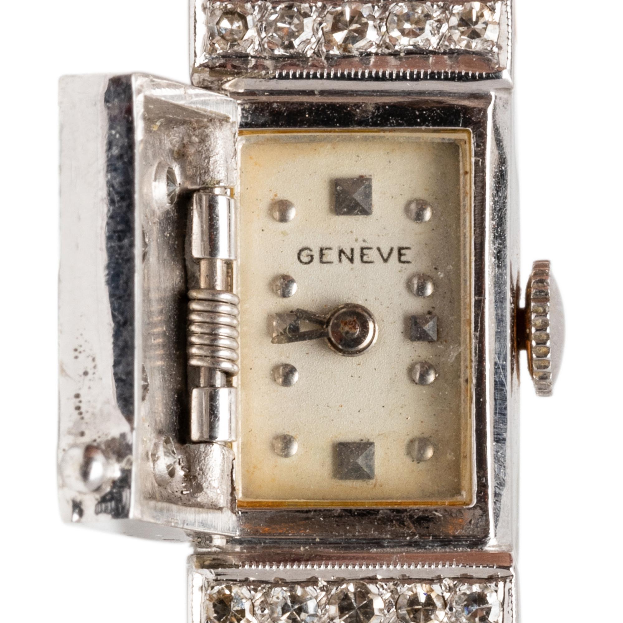 GENÈVE, WHITE GOLD AND DIAMOND SURPRISE WATCH