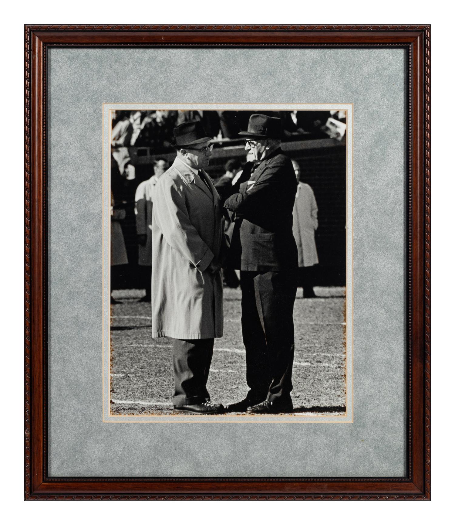 A Group of 14 Photographs of George Halas Formerly Displayed at Mike Ditka's Restaurant