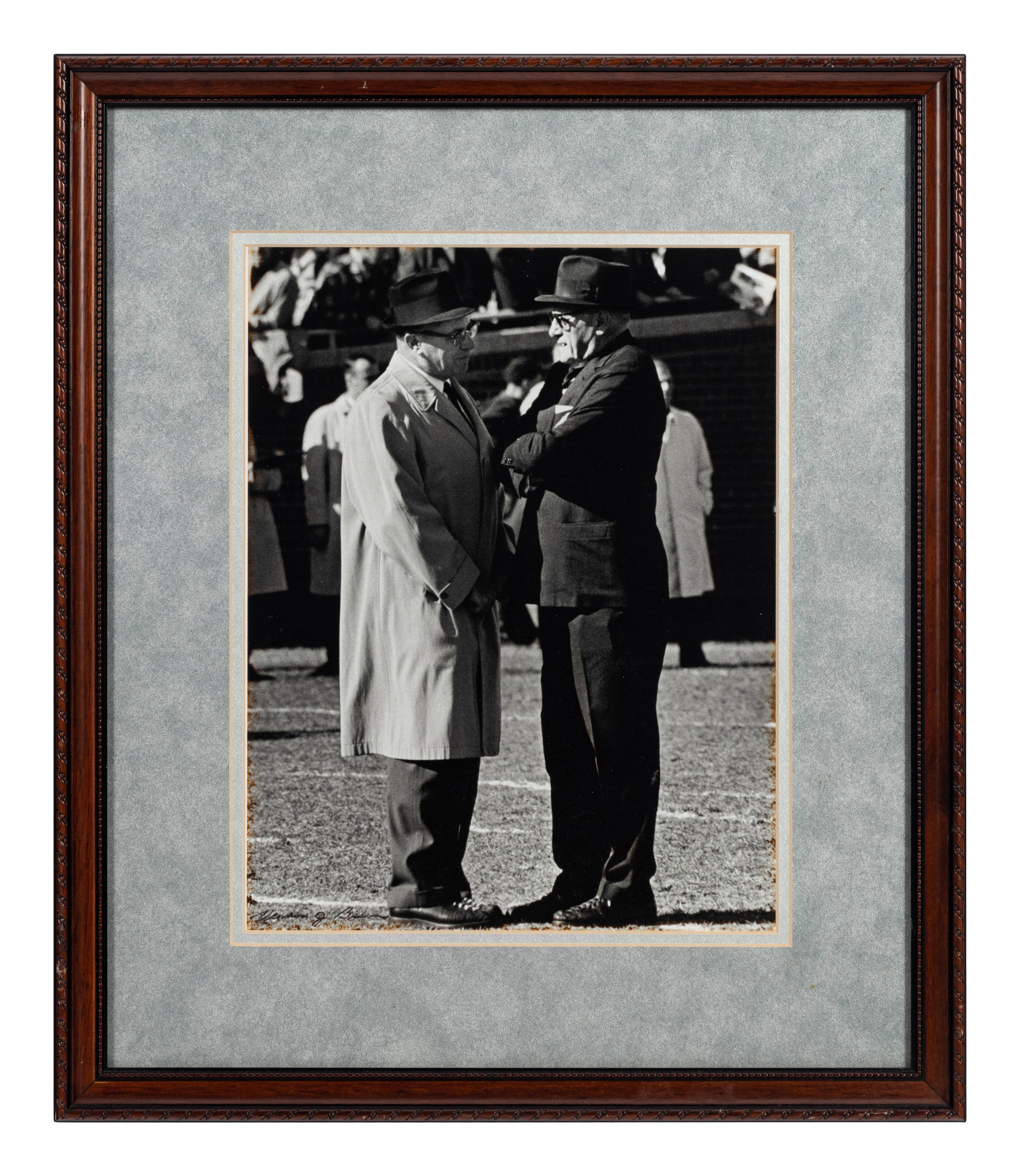 A Group of 14 Photographs of George Halas Formerly Displayed at Mike Ditka's Restaurant