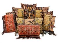 A Group of Ten Throw Pillows