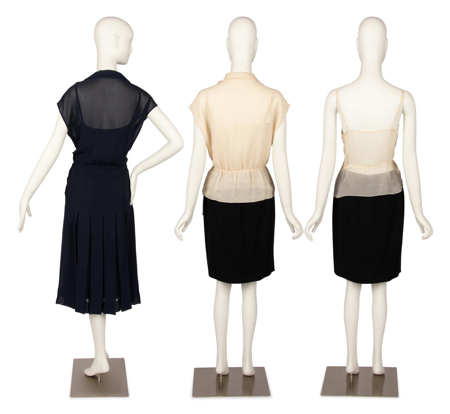 Two Unlabeled Pieces Attributed to Haute Couture: Top and Dress