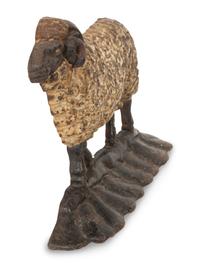 A Painted Cast Iron Sheep Doorstop