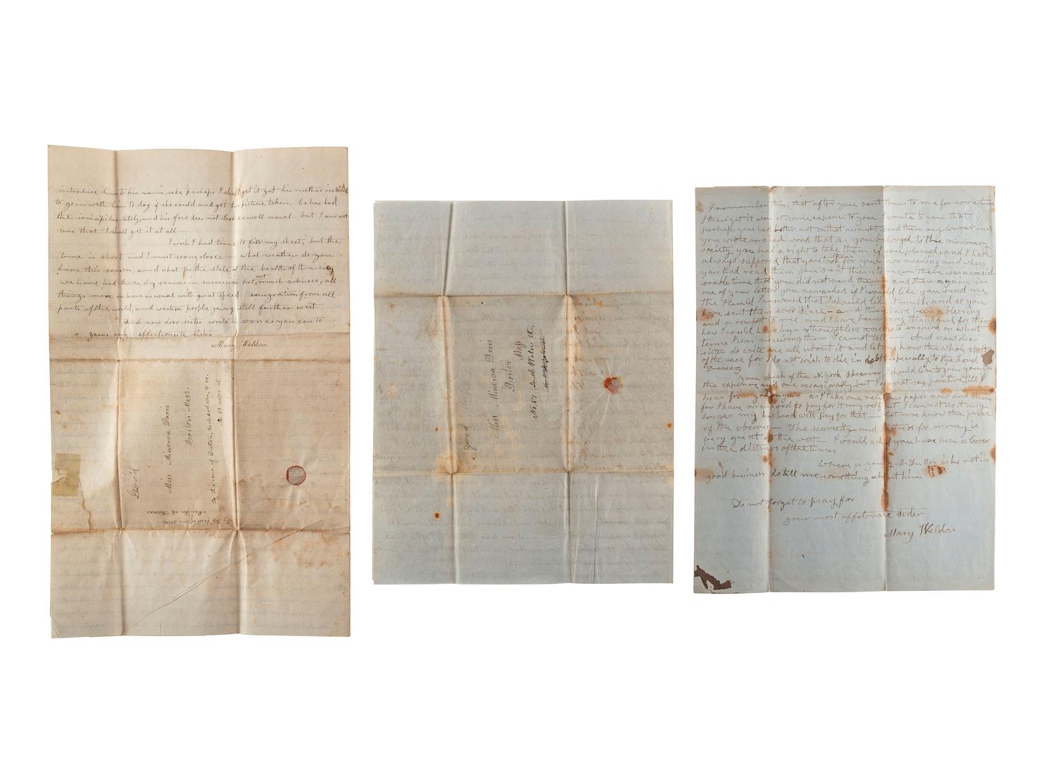 [WESTWARD EXPANSION]. A collection of 19th century diaries, journals, and letters highlighted by the Weldon family settlers' archive.
