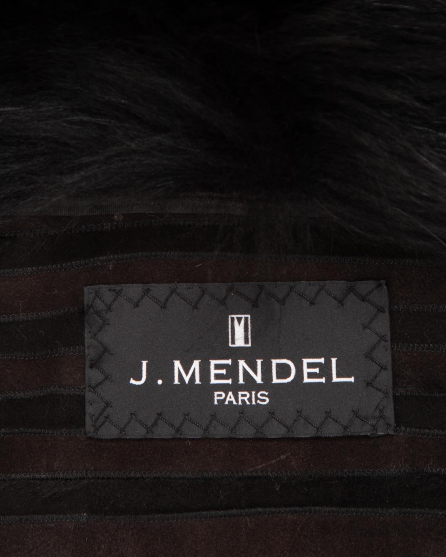 J. Mendel Mink Fur Sleeveless Tunic with Raccoon Fur Collar