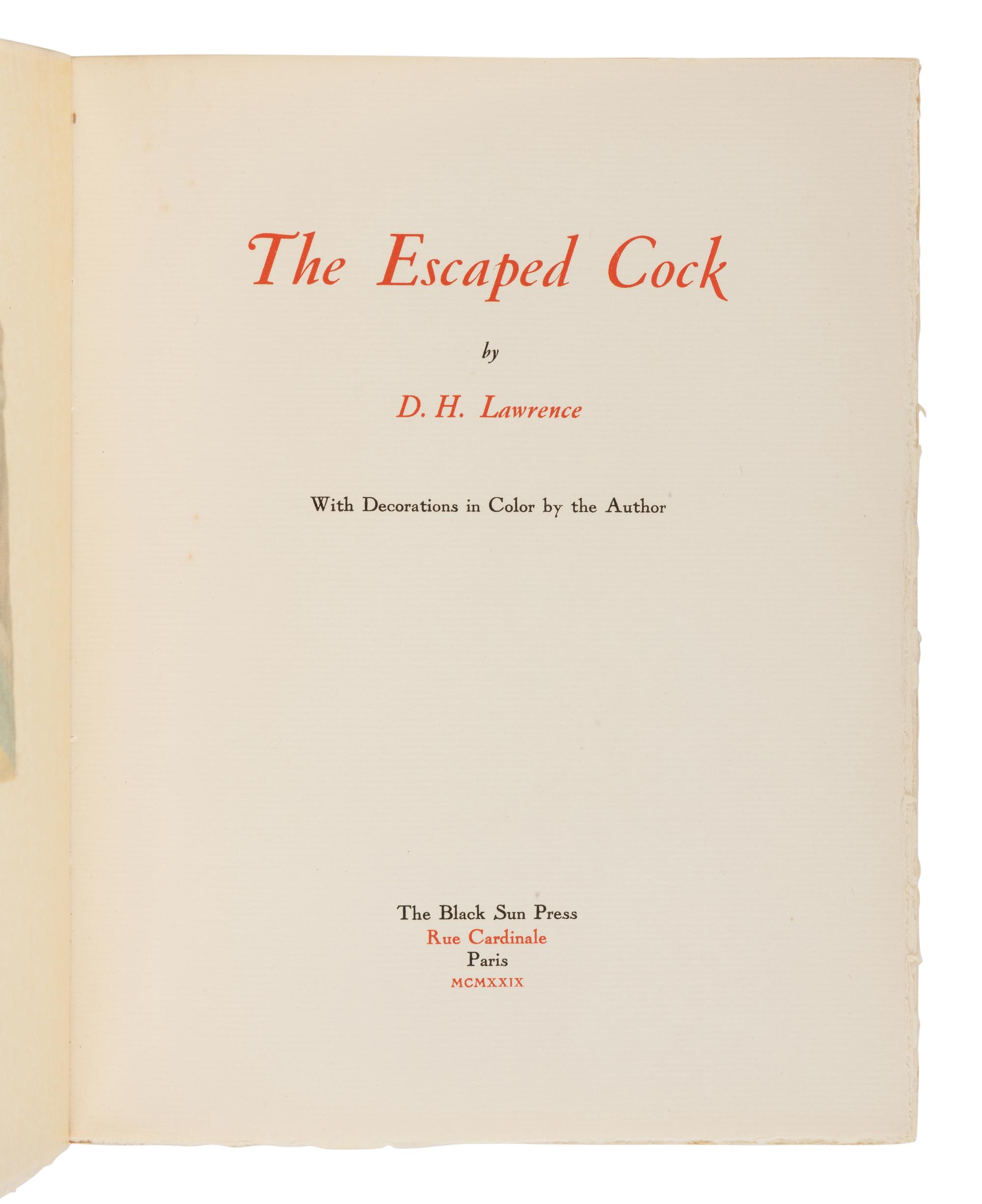 LAWRENCE, D.H. (1885-1930). A group of 35 works, including: