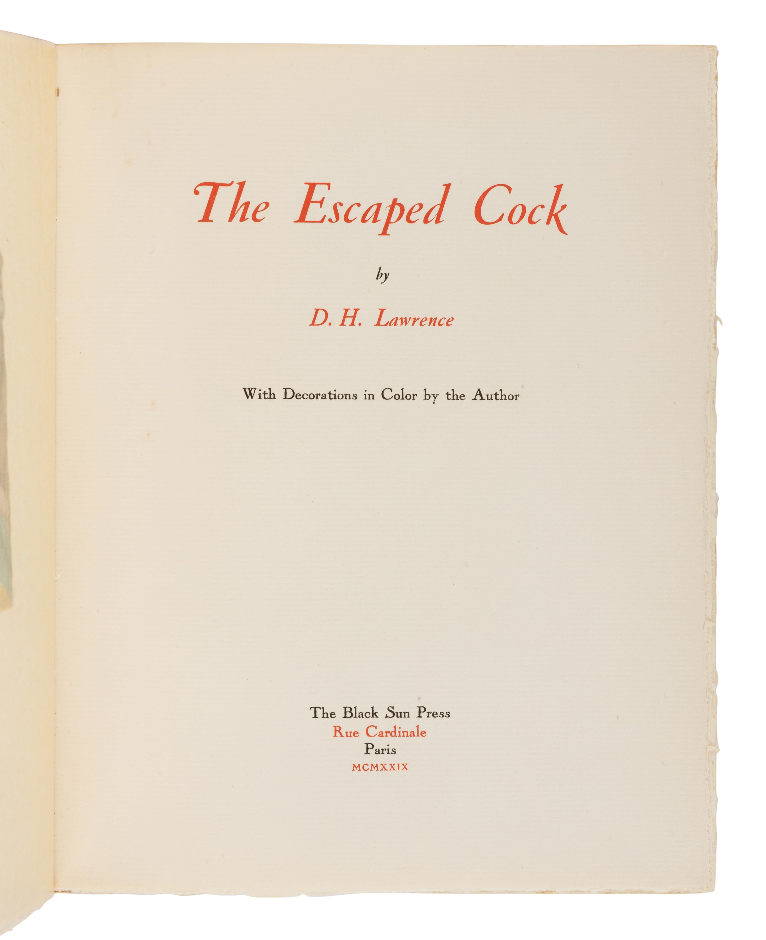 LAWRENCE, D.H. (1885-1930). A group of 35 works, including: