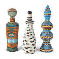 Collection of Paiute Beaded Decanters