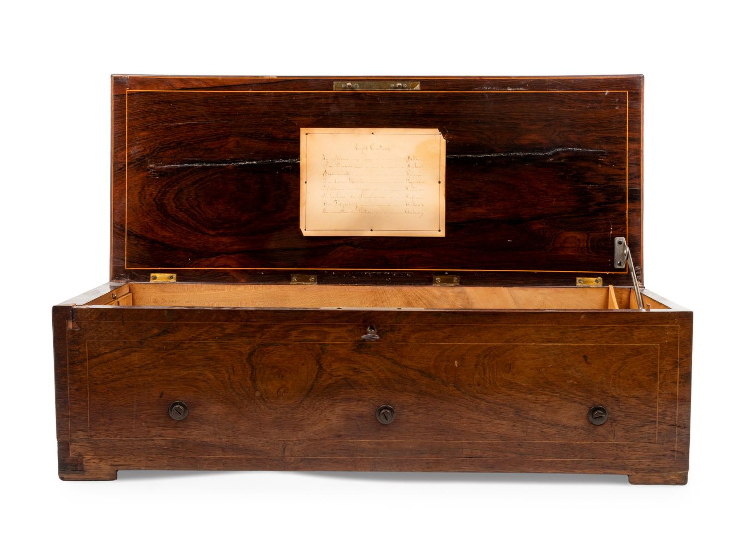 A Large Swiss Cylinder Music Box