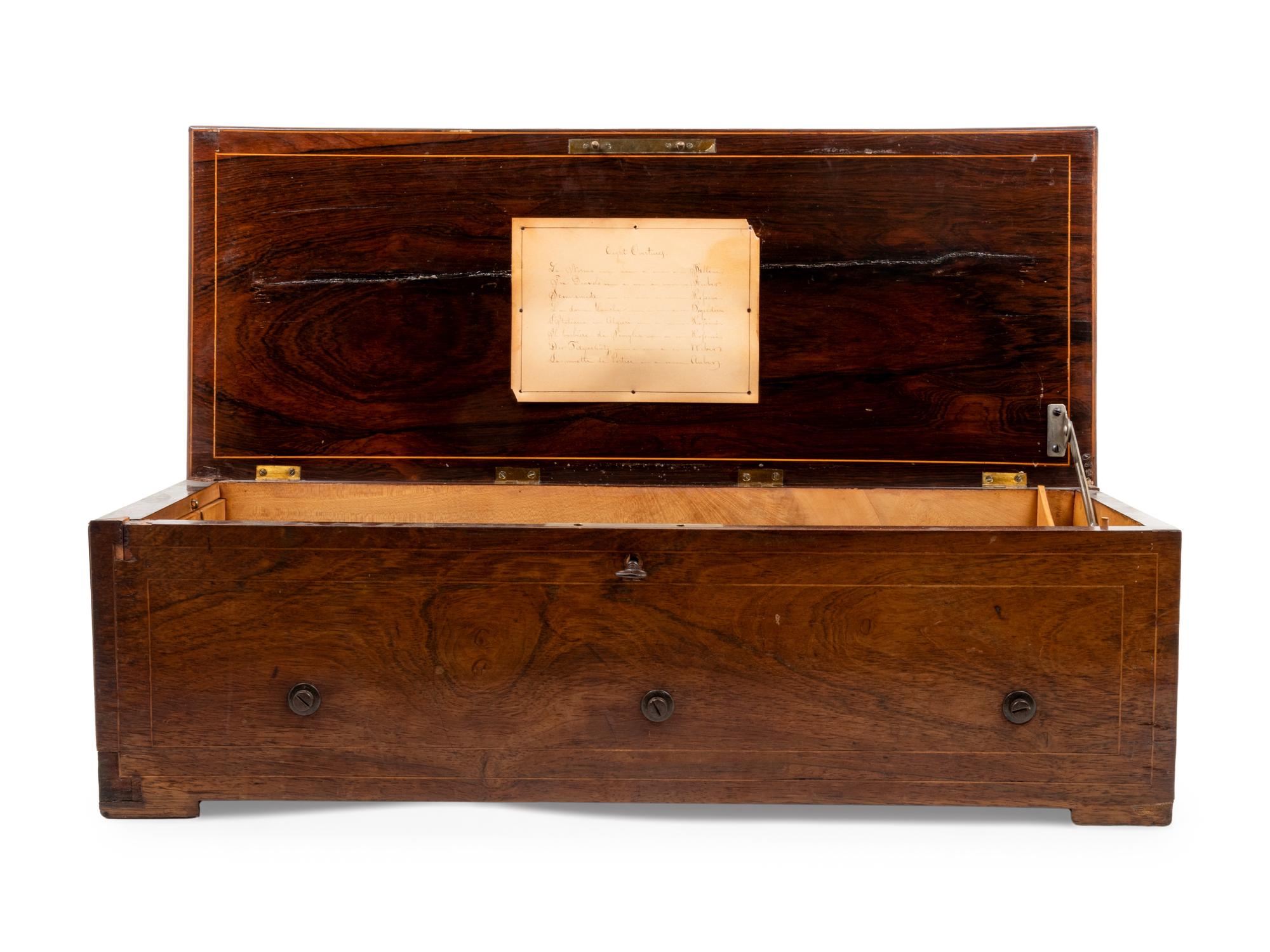 A Large Swiss Cylinder Music Box