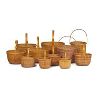 A Collection of Eleven Nantucket Lightship Baskets