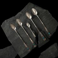 Maisel's Trading Post (Shop, 1923-1960s) — Navajo Sterling Silver Route 66 Curio Iced Tea Spoons, PLUS