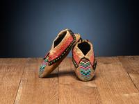 Kickapoo Beaded Smoke-Tanned Hide Moccasins