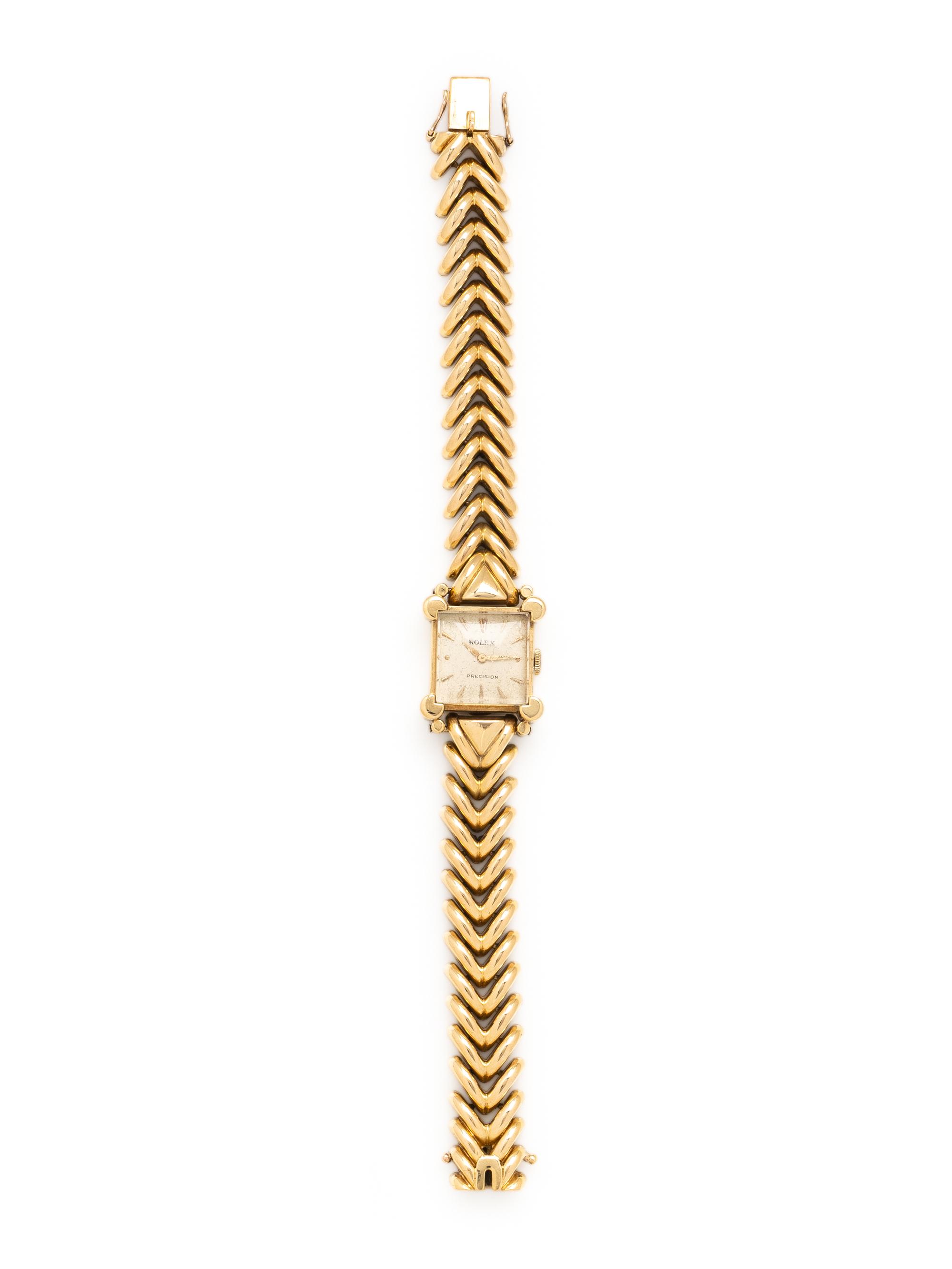 ROLEX, YELLOW GOLD 'PRECISION' WATCH