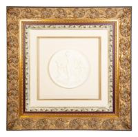 A Set of Three Composition Bas Relief Roundels in Giltwood Frames